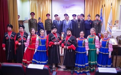 Студенты Первого казачьего университета прошли церемонию посвящения в казаки