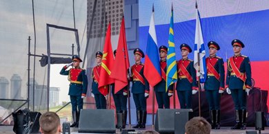 Молодежно-патриотическая акция "Москвичи на службе России" состоялась в Парке Победы на Поклонной горе