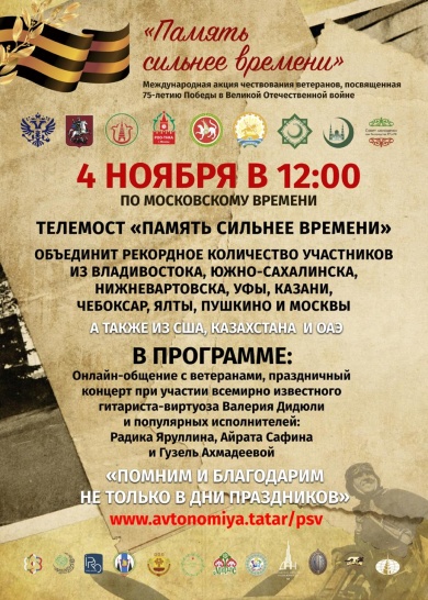 В День народного единства телемост объединит ветеранов от Сахалина до Калининграда