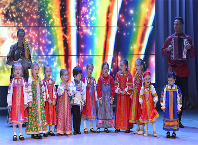 Детский фольклорный фестиваль "Как от наших от ворот" в ДКК Посольства Беларуси в России